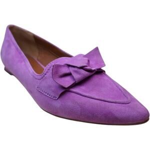 Franco Sarto Women’s Purple Suede Bow Loafers Pointed Toe Flats Size 6.5M